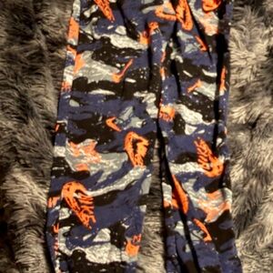 Blue and Orange Camouflage Nike Sweatpants